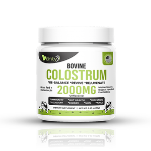 VITINITY Grass-Fed Bovine Colostrum Powder – IgG Colostrum Supplement with Prebiotics & Probiotics for Gut Health, Immune Support, Muscle Recovery & Wellness | Pure Superfood, Unflavored (90g) VITINITY Grass-Fed Bovine Colostrum Powder – IgG Colostrum Supplement with Prebiotics & Probiotics for Gut Health, Immune Support, Muscle Recovery & Wellness | Pure Superfood, Unflavored (90g)
