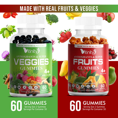 Super Fruits & Veggies Gummies (Pack of 2)