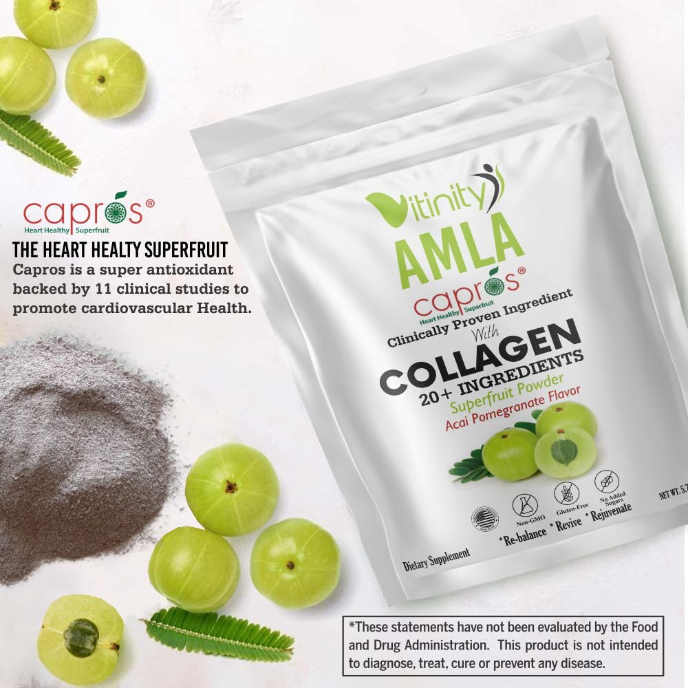 VITINITY Super Food Collagen Powder with CLINICALLY Proven Ingredient for Adults. (AMLA)