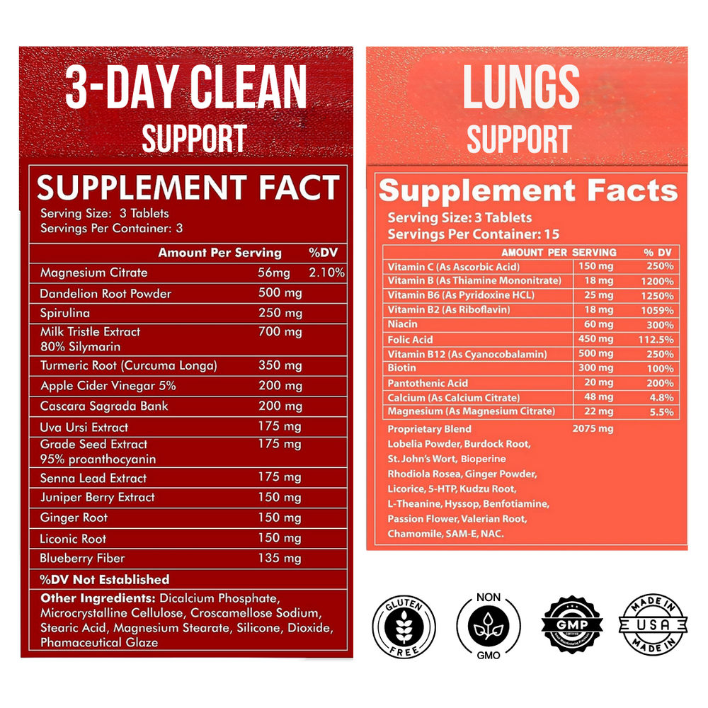 Clear Airways Lung Cleanse for Smokers & 3 Day Body Detox