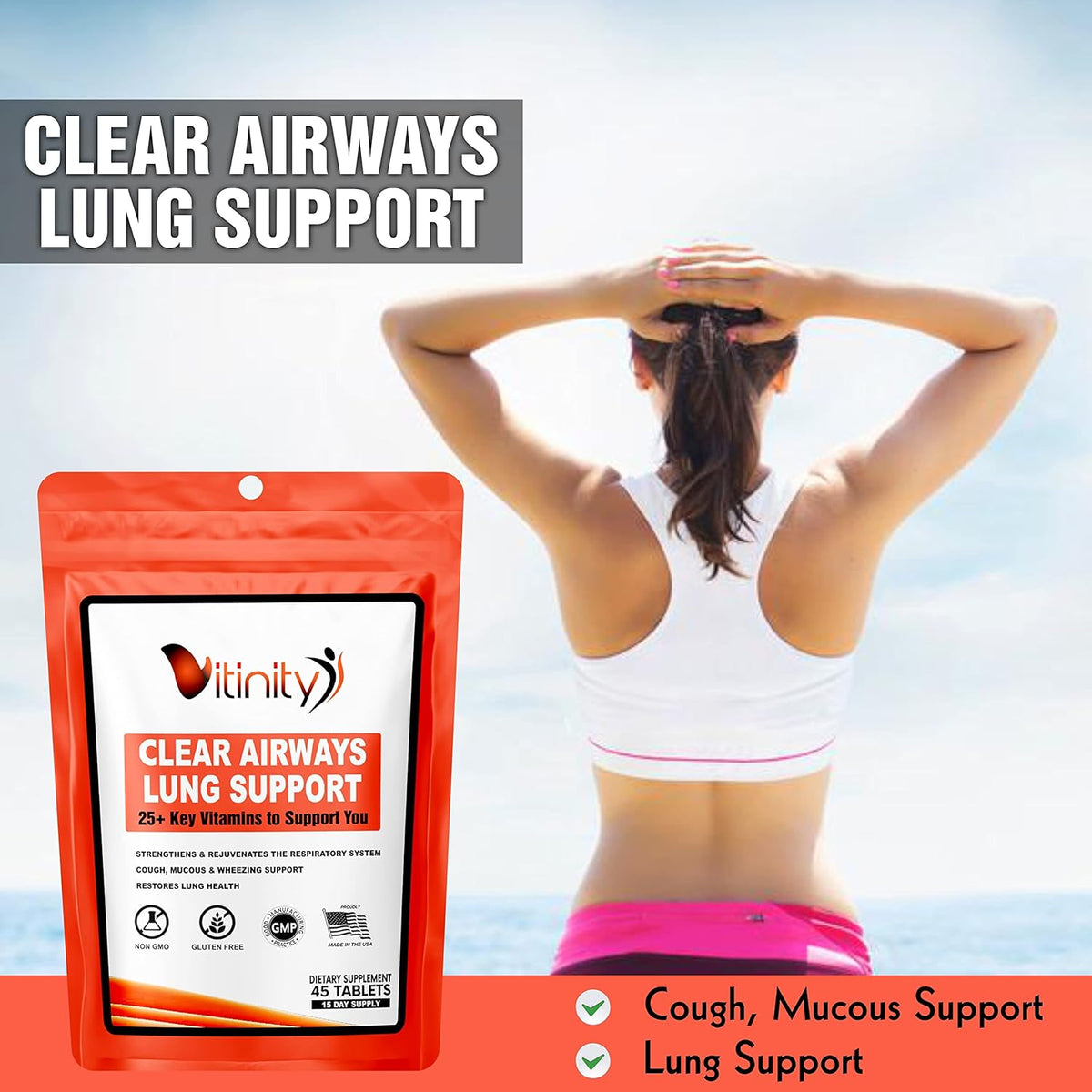 Clear Airways Lung and Respiratory Health 2 in 1 Pills