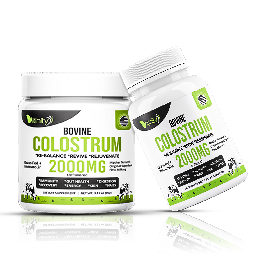 Grass Fed Bovine Colostrum Capsules & Powder for Humans